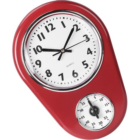 Horloge murale vintage à grande taille, minuteur de cuisine pour la maison (1/5)