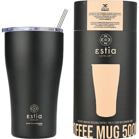 Taza térmica negra medianoche de 500 ml (1/5)