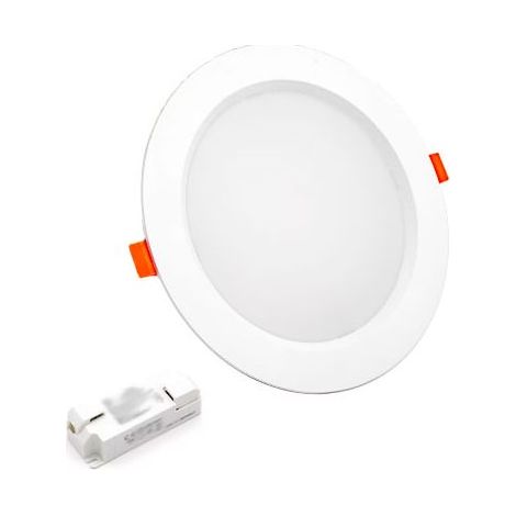 Spot LED encastrable plat 15W IP44 – Blanc neutre 4000K – Compatible faux plafond – Durée de vie 50 000h – Matériau polyamide thermoplastique – Ac Marca (1/3)