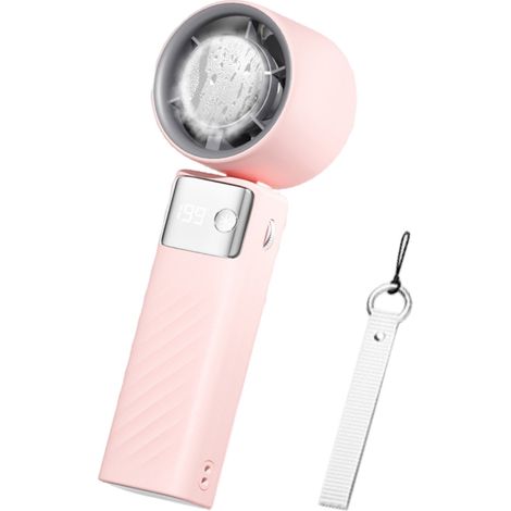 1 Ventilateur, pliable, rechargeable USB, 199 vitesses, écran LED, usage intérieur et extérieur (1/5)