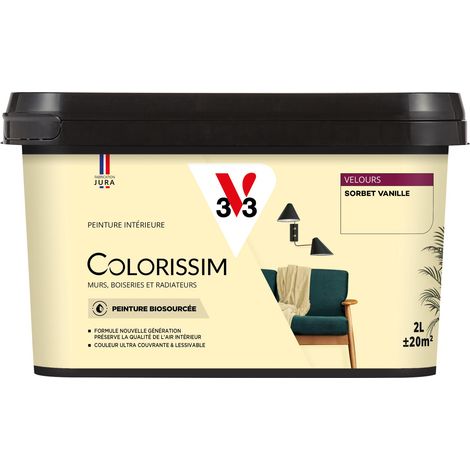 Peinture murale intérieure Colorissim® V33 Sorbet vanille Velours 2L