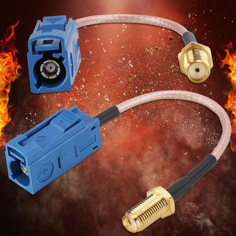13 cm langes GPS-Antennenkabel, Fakra auf SMA, mit hochwertigem Kupferstecker