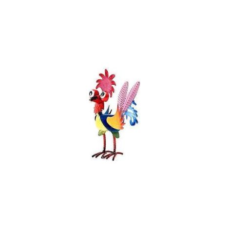 Gallo da esterno in ferro battuto (1 pezzo), decorazione da giardino a forma di L. - Crezuo