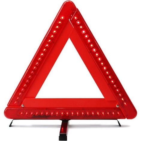 Foldable LED Warning Triangle Safety Car/Roadside Reflective Emergency Triangle Flashing Reflector(4038cm)