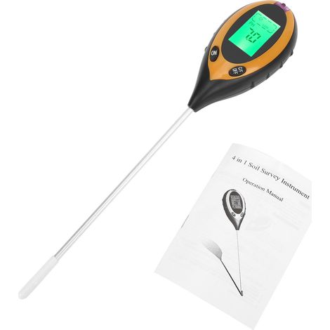 Testeur de sol 4 en 1 avec accessoires de détection et moulage monobloc pour la plantation horticole (1/5)