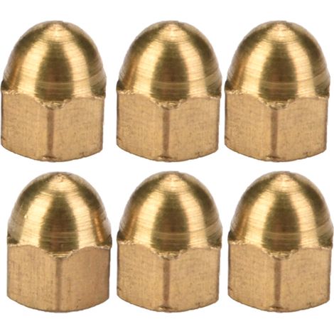 Messing-Hutmuttern-Set mit Kuppelkopf und Sechskantmuttern, Fahrzeugbefestigungen (M3, 20 Stück) (1/5)