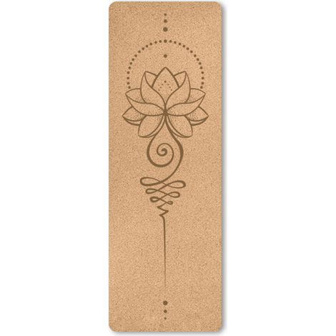 Esterilla de yoga de corcho 100 % natural, ecológica y de alta densidad, 183 x 61 cm, con correa de transporte para casa, pilates, gimnasio y entrenamiento. (1/4)