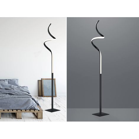 LED Steh Lampe Touch DIMMER Wohn Zimmer Beleuchtung Beistell Leuchte schwarz matt Reality R42051132 (1/5)