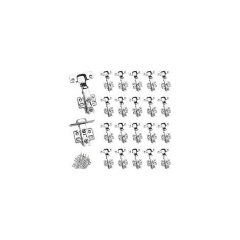 110 Degré Plein Recouvrante Soft Close Charnieres, Charnières avec Amortisseur Hydraulique, pour Armoires de Porte Cuisine Fabriqué(Lot de 20) (1/5)