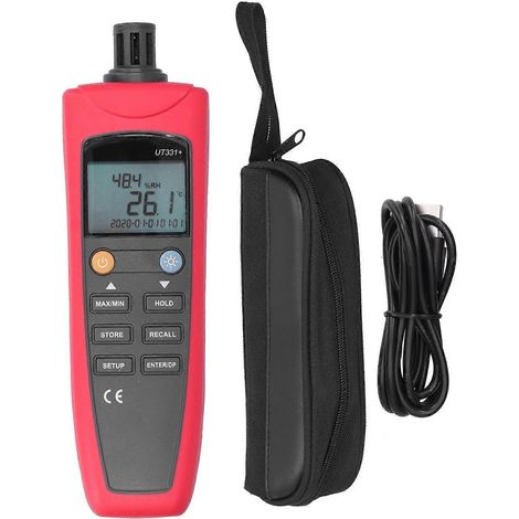 UT331+ Digitales industrielles Temperatur- und Feuchtigkeitsmessgerät mit Thermometer und Hygrometer für Innenräume
