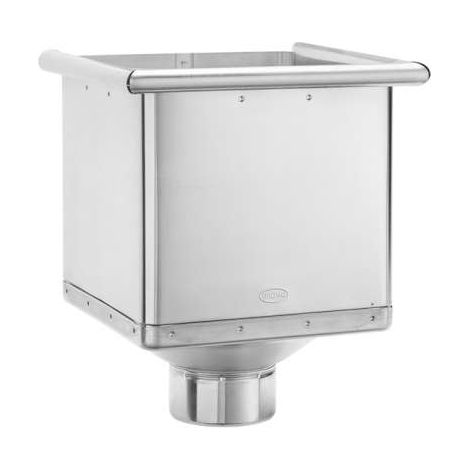 GRÖMO ZINK Wasserfangkasten TITANZINK ø80 kubisch, glatt 240x240x290, 63696