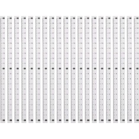 10 mm x 20 cm selbstklebendes Maßband, metrisches Lineal, Ablesbarkeit von oben nach unten, Werkbanklineal für Holzbearbeitung, Tischkreissäge, Zeichnen, Schwarz auf Transparent (1/5)