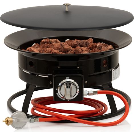 BBQ-Toro Gas Feuerstelle mit Lavasteinen Ø 48 cm - 12 kW Gasfeuerstelle (1/5)