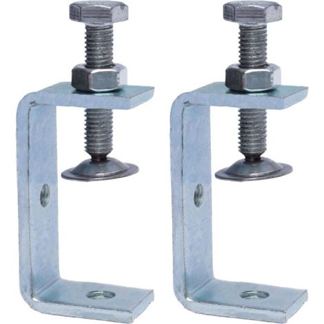 Morsetti a C - JINFGERNE - Set di 2 morsetti a vite in acciaio inox, robusti e pratici per saldatura, lavorazione del legno e riparazione automobilistica (1/5)