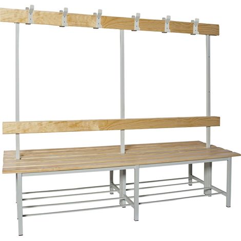 Simonbench Demontierter Doppelte Garderobenbank Grau 160 cm