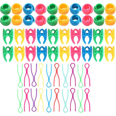 60 pinces de maintien de bobine en silicone pour fil de canette, outils de broderie (1/5)