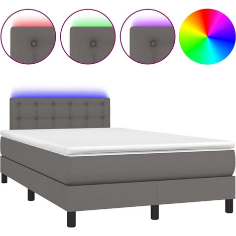 Maison Exclusive - Cama box spring colchón y LED cuero sintético