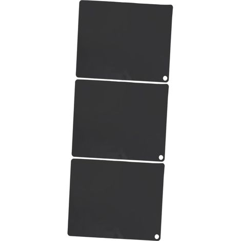 Amosfun 3 Pièces Tapis Isolant antidérapant Protecteur Anti-Rayures pour Table de Cuisson Tapis de comptoir résistants à l'huile réchaud Tapis de Protection pour cuisinière à Induction'Noirx3pcs'25X25