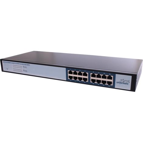 SWITCH RACKABLE 16 PORTS UNIFORMATIC 61059