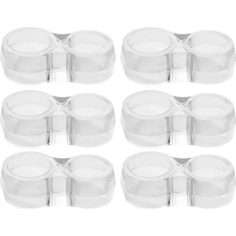 Lot de 6 butées de porte transparentes en PVC (16,5 mm/23 mm) pour poignées de porte. Réutilisables et élastiques, elles offrent une protection optimale contre les chocs et protègent vos murs et meubl (1/3)