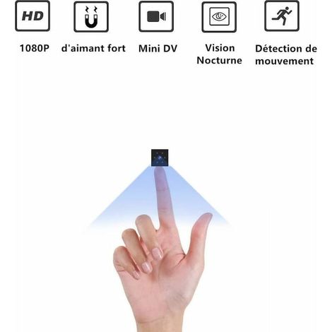 Mini caméra de surveillance HD 1080P, détection de mouvement, vision nocturne, taille compacte 1,8x1,8x1,8 cm (1/5)