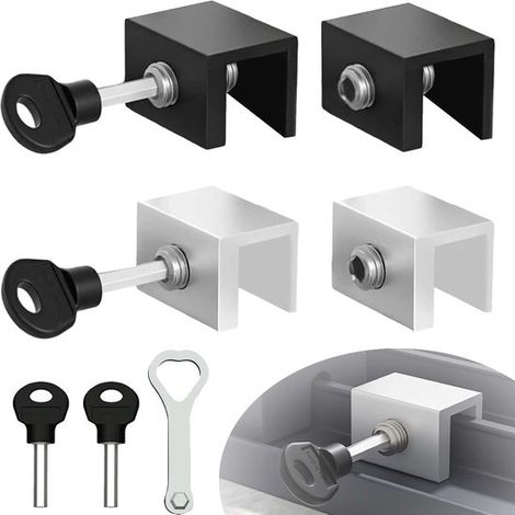 4 cerraduras correderas con llave para puertas y ventanas correderas de 10 mm (1/5)