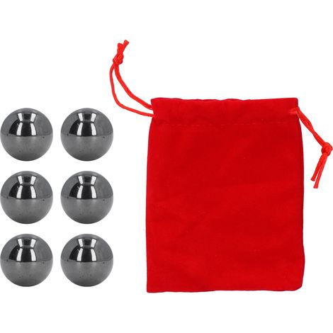 Lot de 6 billes aimantées rondes en ferrite 33 mm, jouets anti-stress pour adultes, déco bureau noir (1/5)