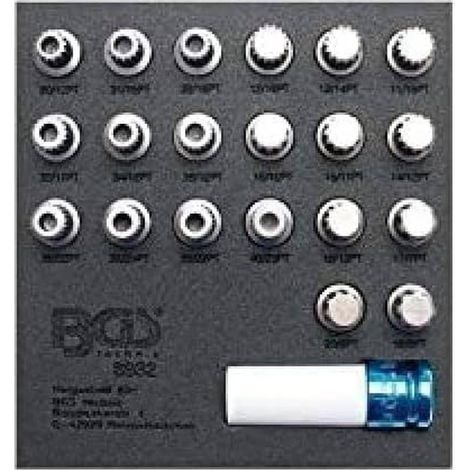 Insert de Servante d Atelier 1/6 - Jeu 21 pcs Outils Écrous Antivol BMW - Précision et Sécurité - D-Work (1/5)