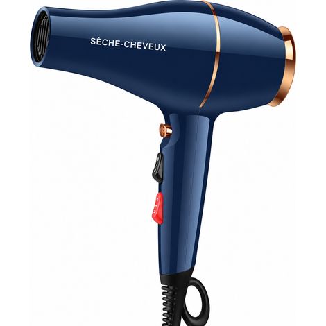 Sèche-cheveux pliable 2000W 220V avec buse et prise UK - Bleu réf 2393 26 × 24 × 22 cm 2,5 kg – Livraison gratuite
