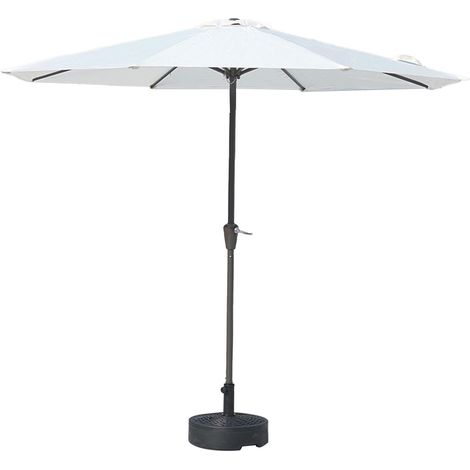 Pare-soleil de terrasse parapluie de marché extérieur beige pour jardin, balcon, piscine et plage (1/5)