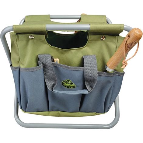Bolso de herramientas de jardín taburete gris GT85 Esschert Design