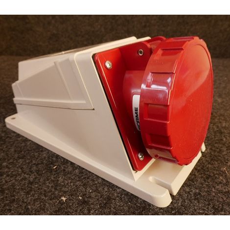Prise socle saillie 3P+T 63A femelle 346-415V 50/60Hz rouge entrée métrique 6h étanche IP66/67 OPTIMA (1/2)