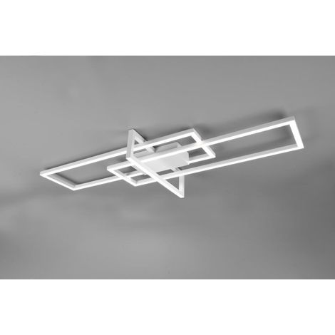 Plafoniera Soffitto Led Moderna Triplo Rettangolo Dimmer Bianca Salinas GD Trio (1/7)