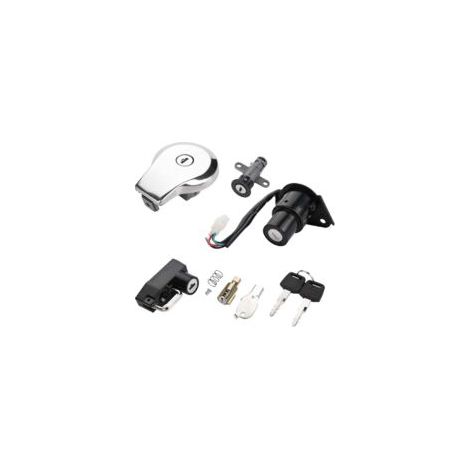 Interruptor de encendido, tapa del depósito de combustible, cerradura del asiento y llaves para motocicleta Yamaha Virago XV535 XV250 XV125