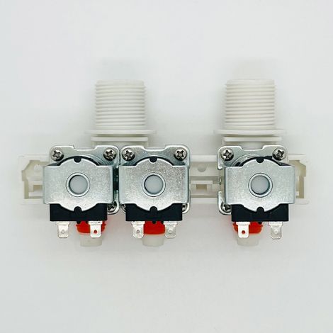DC62 00024B Machine à laver à chargement par le haut et par l'avant, vanne à trois broches, vanne d'arrivée d'eau, électrovanne, pièces neuves (1/4)