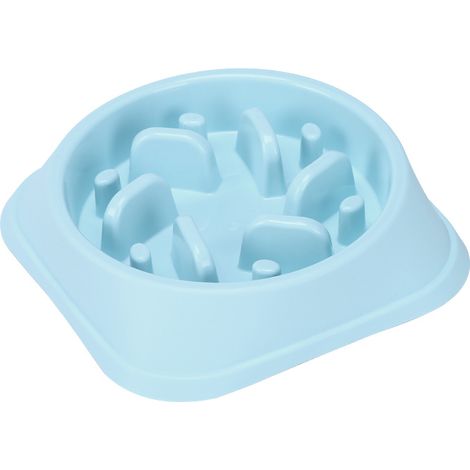 Bol de nourriture lente, bol anti-vandalisme pour chien, mangeoire interactive, bol de nourriture lente, bol de nourriture lente, bol pour animaux de compagnie 1pc bleu (1/4)