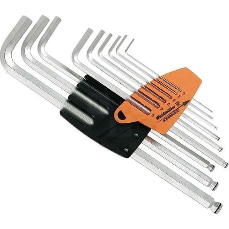 Kit 9 cles Allen en acier chrome-vanadium - 90231 mm