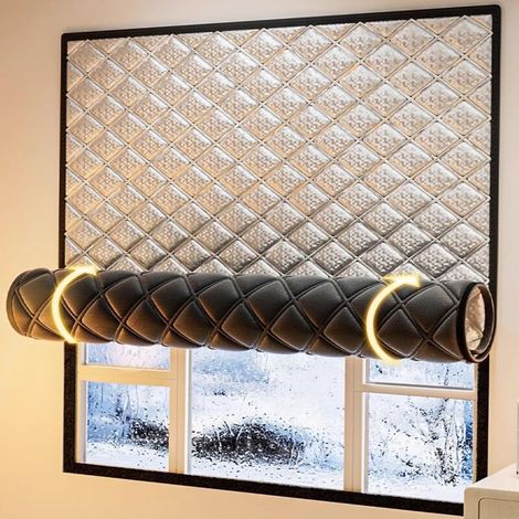 Isolierende, wasserdichte und wärmeisolierende Verdunkelungsvorhänge aus Oxford-Gewebe, geeignet für den Wintereinsatz in Wohnmobil-Schlafzimmern, 120 cm breit x 120 cm hoch.