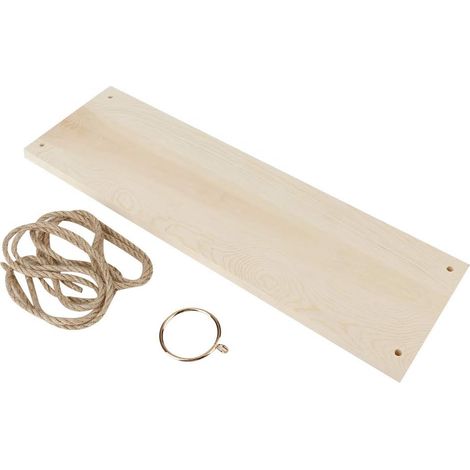 Étagère balançoire en Bois - Étagères flottantes en Bois, étagères de Rangement en Bois Rustique à 1 Niveau, pour Chambre à Coucher, Salon, Salle de Bain(Bois) (1/5)