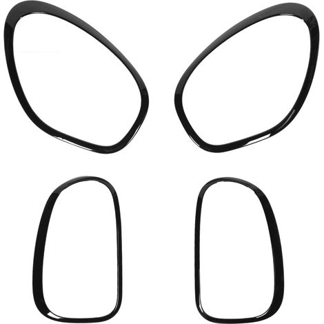 Garniture de lunette de phare et de feu arrière, 4 pièces, 51139801573, pour Countryman R60 2010 à 2016, noir brillant (1/5)