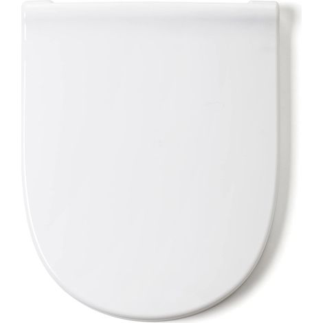 Tatay Optima Merida Sedile WC Universale, Termoplastico, Forma D, Imbottito Anticaduta, Sfoderabile, Antibatterico, Installazione Facile, Bianco, Misura 44 x 35,5 cm (1/4)