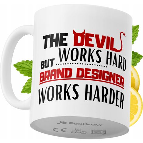 Lustige Kaffeetasse mit witzigem Textdesign für Markendesigner – ideal für Geburtstage, Namenstage, Feiertage und besondere Anlässe. Hochwertige Tasse für Zuhause, Büro und Arbeit. Farbe: Weiß, 330 ml