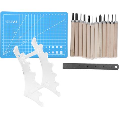 Ensemble d'outils de sculpture sur bois, 12 pièces, en acier au manganèse, outils à main professionnels pour le travail du bois, manche D1 (1/5)