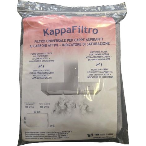 SOS Accessoire Filtre universel avec charbon actif 90 x 47cm pour Hotte TOUTES MARQUES FK022