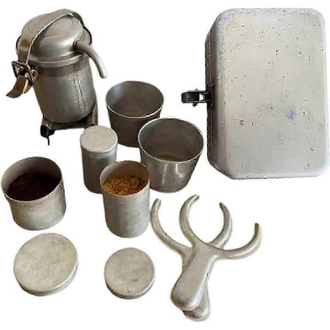 Kit café de camping, cafetière expresso vintage pour voyages, camping et randonnées en plein air AD Szrhkj1199 (1/4)