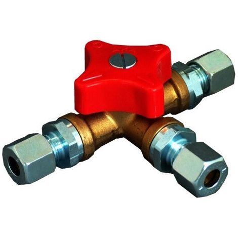 Robinet MAZOUT 3 VOIES 12x12x12mm