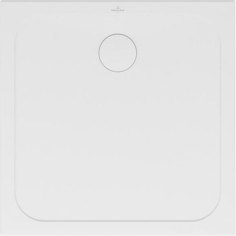 Plato de ducha de cerámica Villeroy & Boch cuadrado Lifetime Plus 6223JJ5 1000x1000x35mm, antideslizante, blanco, color: Topo antideslizante - 6223J5TP