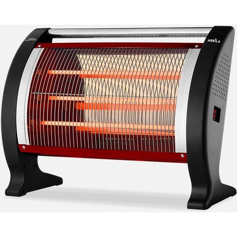 Elektrische Quarzofen Ananta schwarz 2000W 3pot 3elem antivuelco asa 41x56x18cm
