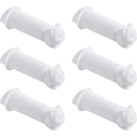 Porte-papier toilette mural, distributeur de papier essuie-tout rétractable, motif chat, blanc. (1/5)