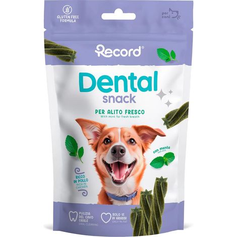 Dentalsnack alito fresco snack per cani bastoncini 75 g menta